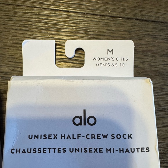 ALO Yoga Pink and Black Unisex Half-Crew Socks - Picture 3 of 5